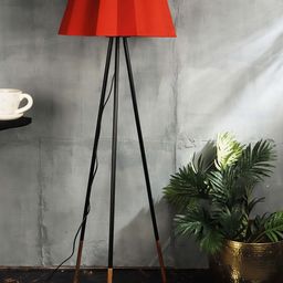Grated Ginger Orange Solid Tripod Lamp-55