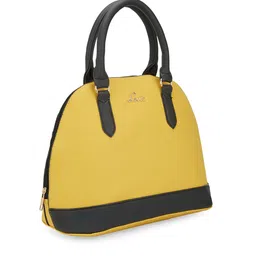Lavie Yellow Colourblocked Structured Shoulder Bag image 5