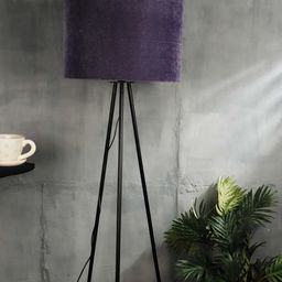Grated Ginger Navy Blue Solid Handcrafted Tripod Lamp-45