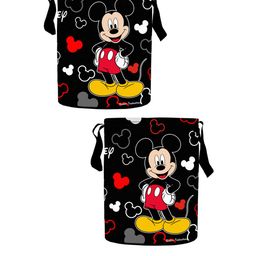 Kuber Industries Set Of 2 Black & Red Mickey Mouse Printed Waterproof Laundry Bags-52