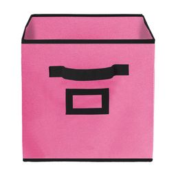 Kuber Industries Pink Solid Large Foldable Storage Box With Handle image 4