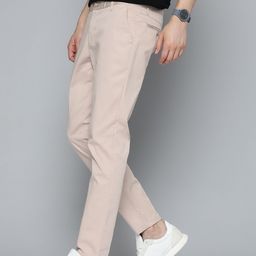 Mast & Harbour Men Beige Solid Chinos Trousers-image-91