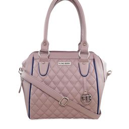 FLYING BERRY Mauve Solid Handheld Bag With Sling Bag image 5