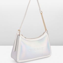 Allen Solly Solid Iridescent Structured Shoulder Bag image 3