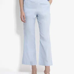 RAREISM Women Loose Fit High-Rise Cotton Trouser-picture-2