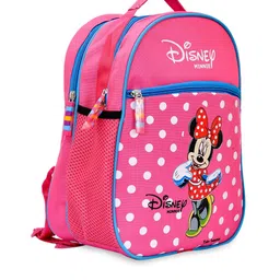 Kuber Industries Kids Pink & White Minnie Mouse Printed Waterproof Backpack image 3