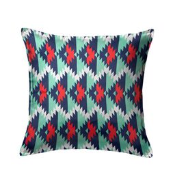 HOUZZCODE Multicoloured Set of 2 Geometric Square Cushion Covers image 2
