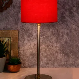 Devansh Red Solid Traditional Buffet Table Lamp image 3