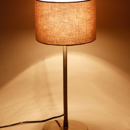 Devansh Grey & Silver-Toned Solid Traditional Buffet Table Lamp image 5