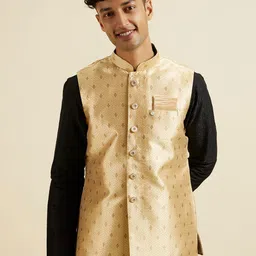 Manyavar Woven Design Nehru Jacket-8