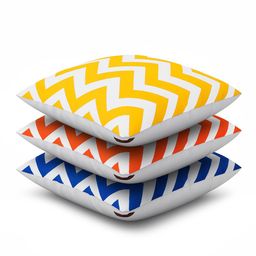 SEJ by Nisha Gupta Multicoloured Set of 3 Printed 16'' x 16'' Square Cushion Covers image 3