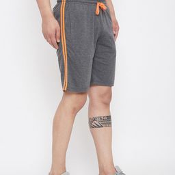Adobe Men Charcoal Grey Solid Regular Fit Regular Shorts image 5