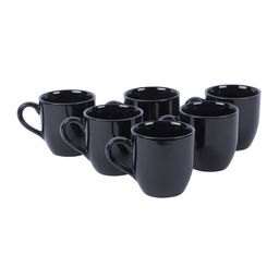 CDI Set Of 6 Black Solid Rounded Tea Cups image 2