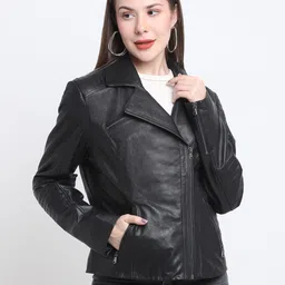 Teakwood Leathers Women Leather Padded Jacket-picture-12
