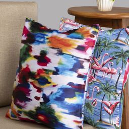 HOUZZCODE Multicoloured Set of 2 Abstract Square Cushion Covers image 4