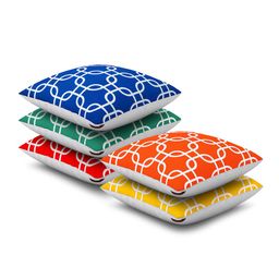 SEJ by Nisha Gupta Multicoloured Set of 5 16'' x 16'' Square Cushion Covers image 3