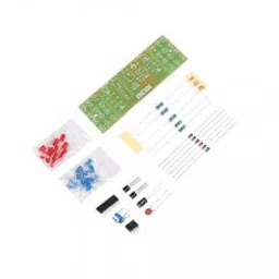 NE555 + CD4017 Red Blue Double Color Flashing Lights Board DIY Kit-4