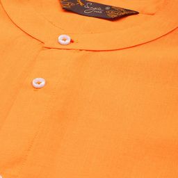 Sangria Band Collar Long Sleeves Kurta image 4
