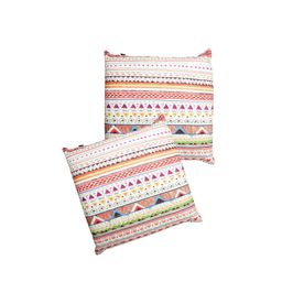 Soumya Set of 2 Multicoloured Geometric Square Cushion Covers image 4