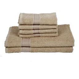 kopa BIANCA Set Of 6 Taupe Solid 380 GSM Pure Combed Cotton Terry Towels image 4