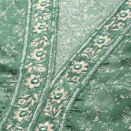 Anouk Floral Printed Mirror Work Kurta with Trousers & With Dupatta image 2