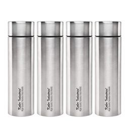 Kuber Industries Pack Of 4 Silver Printed Stainless Steel Water Bottle-image-98
