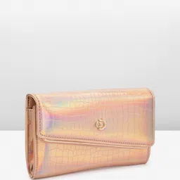 Caprese Iridescent Effect Textured Envelope Clutch image 2