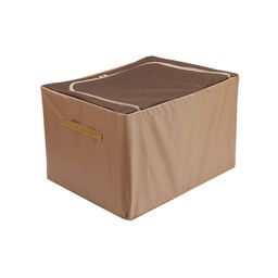 Kuber Industries Brown Solid Foldable Stackable Container Organizer image 3
