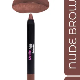 INCOLOR Natural & Vegan Creamy Full Coverage Matte Me Lip Crayon Lipstick - Nude Brown 24-20