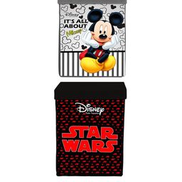 Kuber Industries Set Of 2 Disney Print Foldable Storage Organizer Box With Handles & Lid image 2