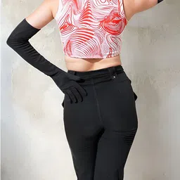 Stylecast X Hersheinbox Abstract Print Crop Top image 2