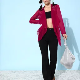 QUIERO Open Front Sheer Shrug image 5