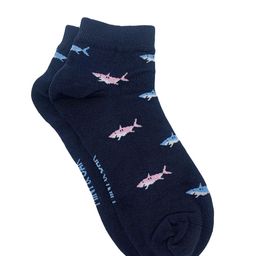 Mint & Oak Men Navy Blue & Pink Patterned Ankle-Length Socks-28