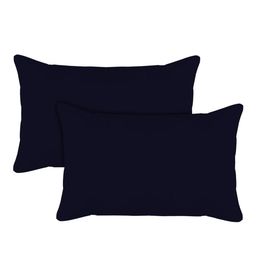 Kuber Industries Set Of 2 Navy Blue Solid Soft Throw Inserts With Microfiber Filled Pillows-8