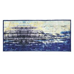 Status Blue & Black Printed Rectangular Super Vintage Persian Floor Runner image 2