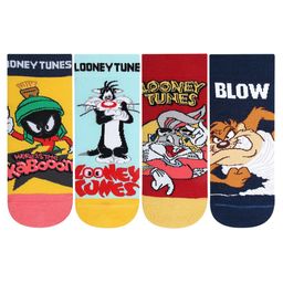 Bonjour Newborn Unisex Kids Pack Of 4 Assorted Ankle-Length Looney Tunes Socks image 5
