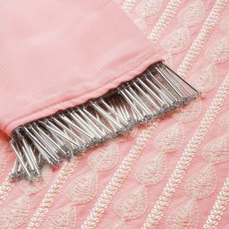 Kvsfab Women Pink Embroidered Regular Sequinned Kurta with Sharara & With Dupatta image 2