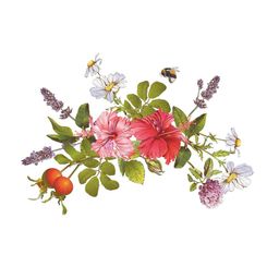 rawpockets Multicolored Hibiscus with Beetle Wall Stickers-image-67