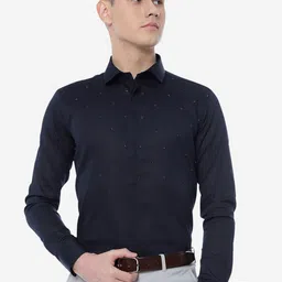 JB STUDIO Slim Fit Embellished Formal Cotton Shirt-image-27