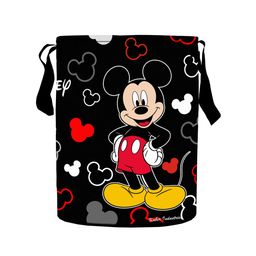 Kuber Industries Black & Red Disney Printed Waterproof Cotton Laundry Bags 45 L-25