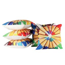 CDI Multicoloured Set of 5 Abstract Square Cushion Covers image 4