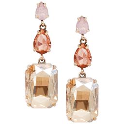 JOKER & WITCH Peach Gold Toned Square Drop Earrings image 3
