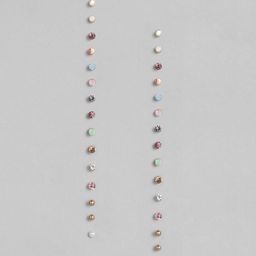 Accessorize Set of 15 Multicoloured Circular Studs image 2