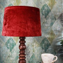 Grated Ginger Rust Red & Brown Solid Handcrafted Bumpy Table Lamp-15