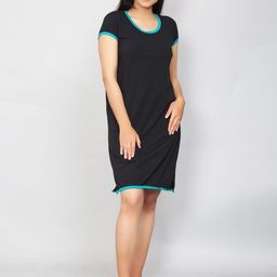 SillyBoom Women Black & Blue Maternity Tunic-image-121