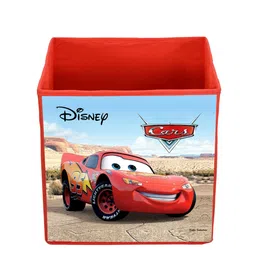 Kuber Industries Set Of 3 Red Disney Cars Printed Foldable Storage Boxes With Handle image 5