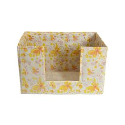 Kuber Industries Set of 3 Yellow Floral Printed Large Stacker Foldable Wardrobe Organizers image 3