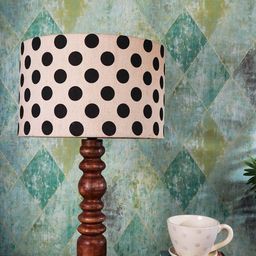 Grated Ginger Beige & Black Textured Handcrafted Bumpy Table Lamp-22