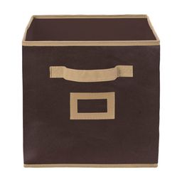 Kuber Industries Set Of 2 Brown Solid Large Storage Cube With Handle image 4