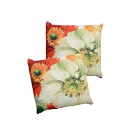 Soumya Multicoloured Set of 2 24" x 24" Floral Square Cushion Covers image 5